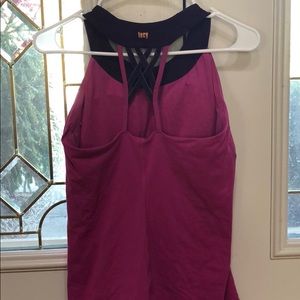 Workout halter tank. Lightly worn. Built in bra
